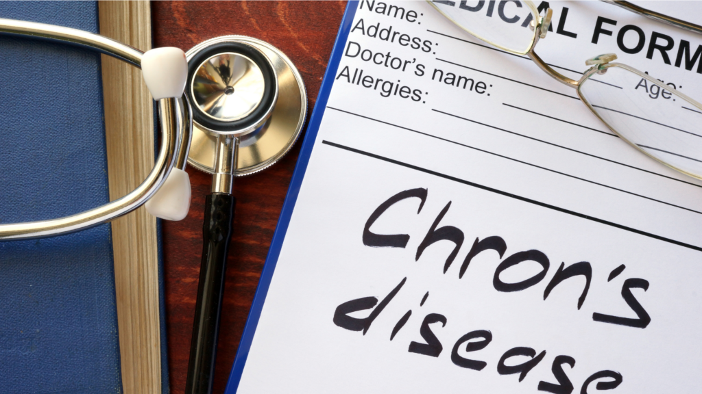 An image a Chron's disease diagnosis on a doctor's charts. Cancer diagnoses have been linked to toxins that we are exposed to daily—an issue many doctors and nurse practitioners are now addressing in patient care.